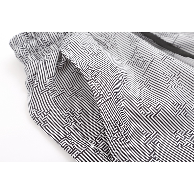 L &amp; * V-- Quần Short AOP Kẻ Sọc Dọc Biểu Tượng Logo Thời Trang Đường Phố Cao Cấp