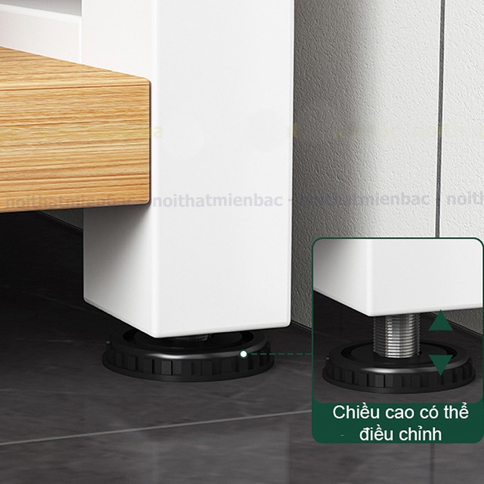 Kệ tủ đầu giường có 2 ngăn kéo đựng đồ, khung sắt sơn tĩnh điện - KDG01