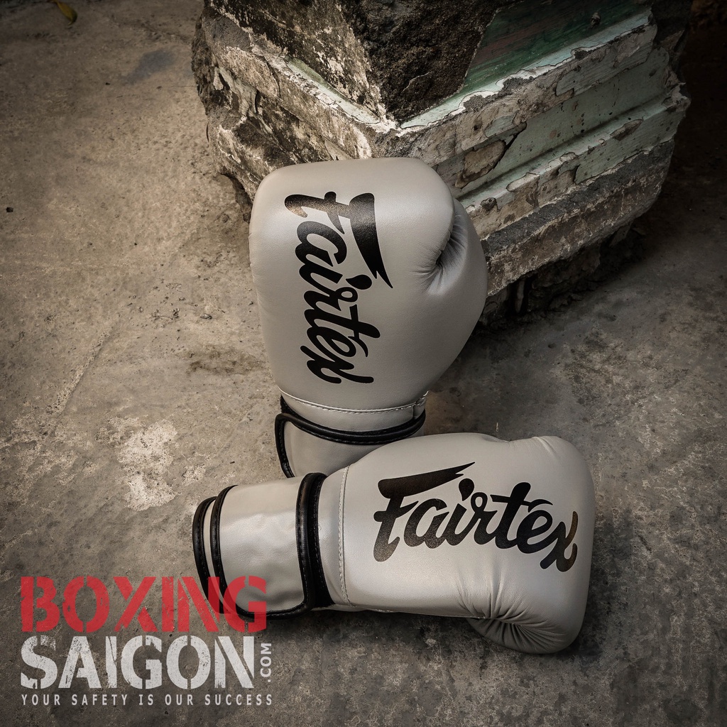 Găng Tay Boxing Muay Thai Fairtex BGV14 Microfiber Leather - Grey