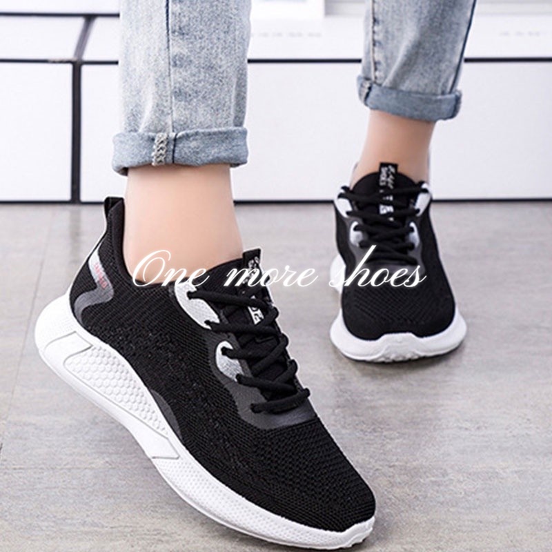 Giày Thể Thao Phối Lưới Thoáng Khí Thời Trang Hàn Quốc Cho Nữ