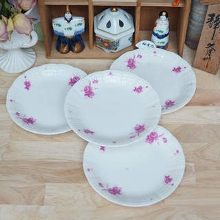 Đĩa bánh/đĩa ăn hoa hồng - gốm sứ nhật bản