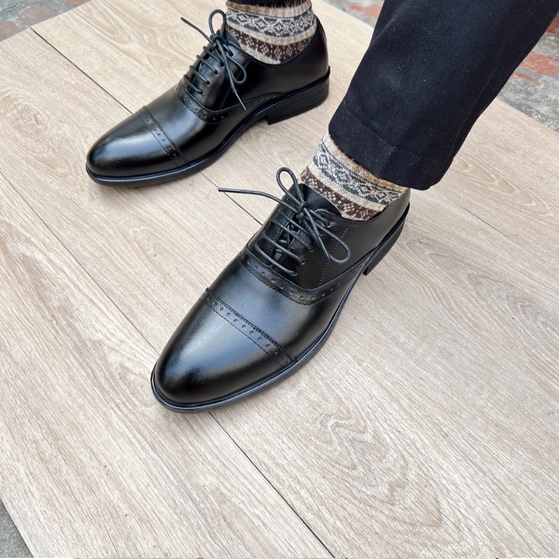 Giày da nam da bò phong cách công sở - đế khâu chắc chắn