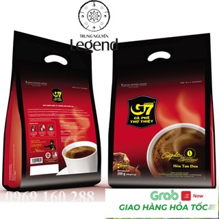 Cà phê G7 Trung Nguyên hòa tan Đen không đường - bịch 100 gói