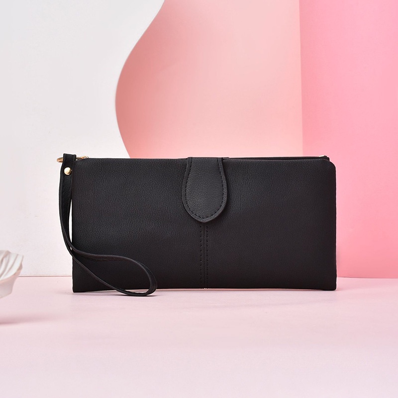 IELGY Ví Dài Sức Chứa Lớn Có Khóa Kéo Phong Cách Hàn Quốc Cho Nữ