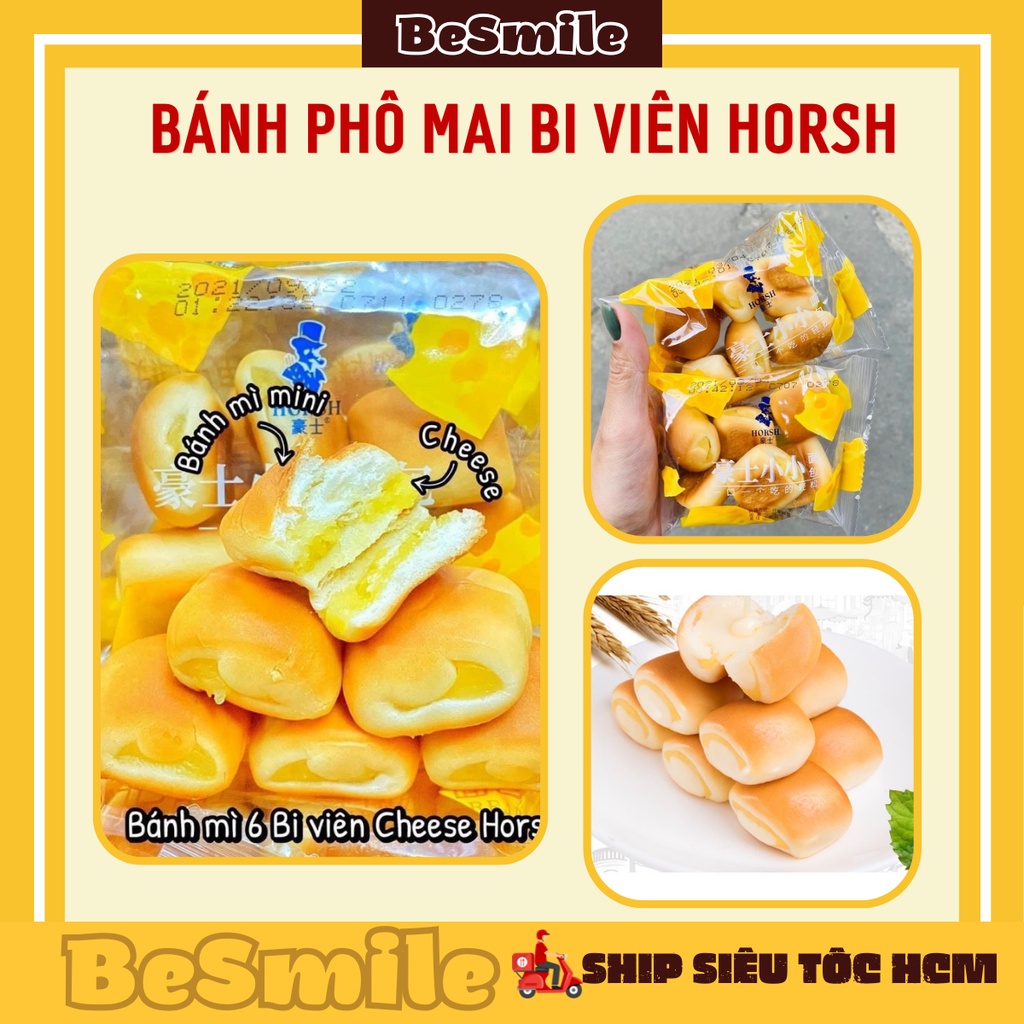 Bánh Mì Bi Phô Mai Túi 6 Viên Horsh Ông Già Horsh CHUBBY FOOD