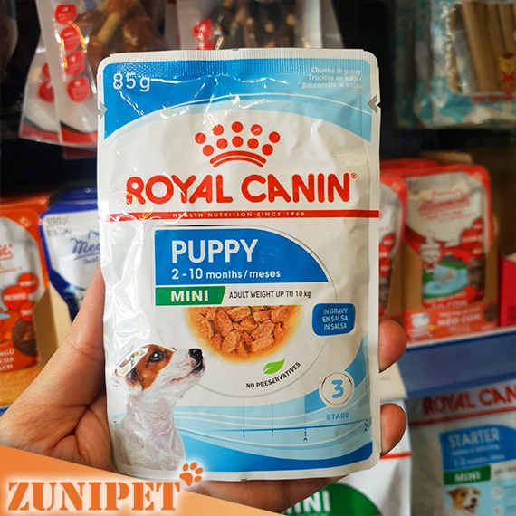 Pate cho chó Royal Canin Mini gói 85g - Chó cỡ nhỏ có trọng lượng dưới 10kg khi lớn