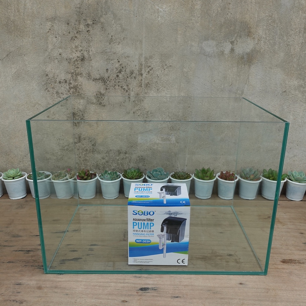 Bể cá 40 x 26 x 28 cm, dày 5mm, bể dán dấu keo, mài nhẵn vi tính