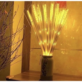 Bộ đèn led 10 bông lúa vàng cao 80cm