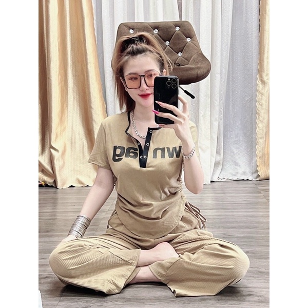 SET GÂN RÚT CAO CẤP _ Y HÌNH _ QUẦN CÓ TÚI _ FROM CHUẨN SHOP _ MẶC NHÀ , MẶC ĐI CHƠI CUTE _ XƯỞNG MAY THU LÊ CHUYÊNNN SỈ