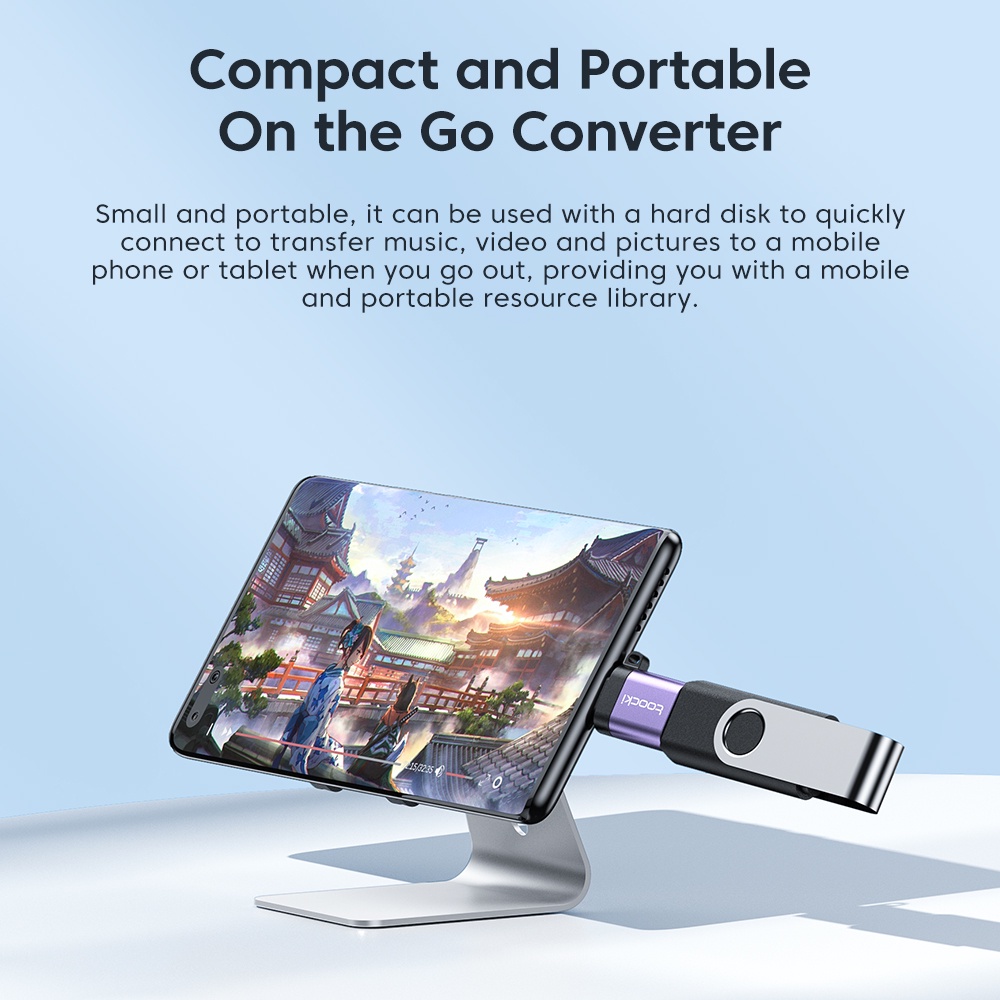 Đầu Chuyển Đổi OTG USB 3.0 Type C Đầu Đực Sang Đầu Cái Micro USB Type C Cho Samsung Xiaomi USB OTG