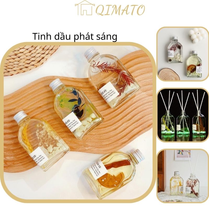 Tinh dầu thơm phòng phát sáng ban đêm WIA.CHNN 100ml que gỗ khuếch tán tự khuếch tán hương thơm QIMATO