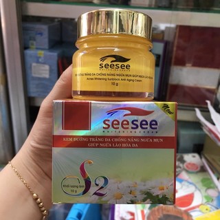 Kem seesee s2 dưỡng trắng da chống nắng ngừa mụn lão hoá da