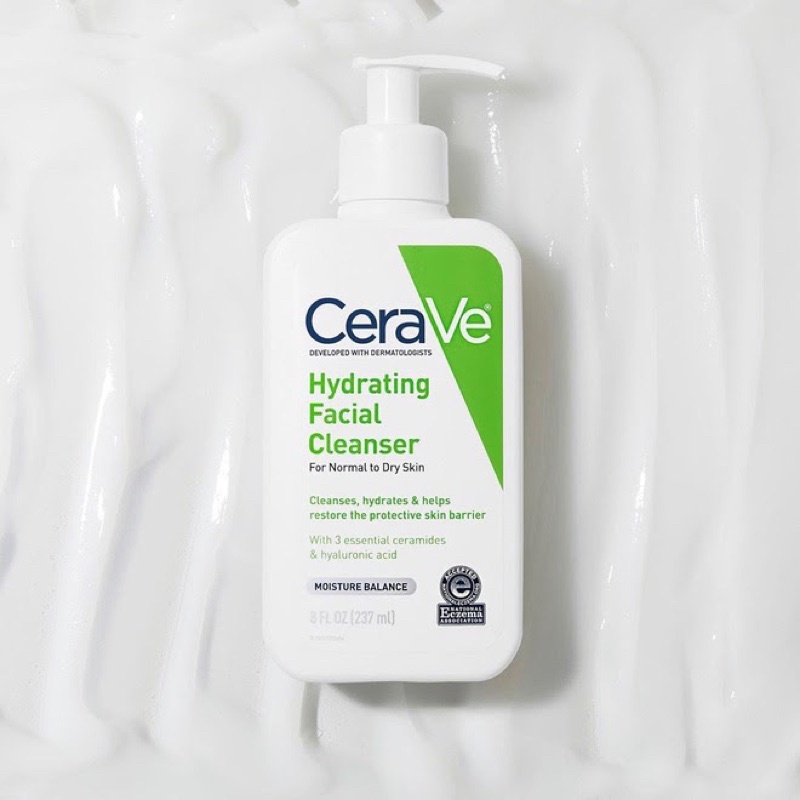 Sữa Rửa Mặt Cerave Hydrating Facial Cleanser Cho Da Thường Đến Khô 355ml