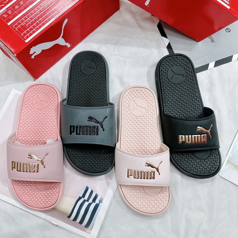 [CHÍNH HÃNG] DÉP PUMA COOL CAT BLACK/PINK ROSE GOLD - DÉP QUAI NGANG SIÊU ÊM SIÊU BỀN [37101305]