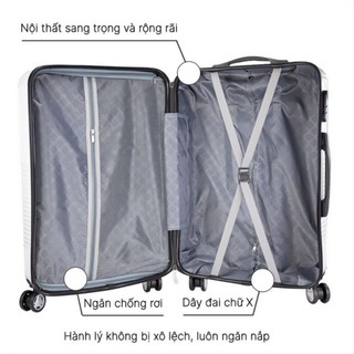 Vali du lịch nhựa  ABS SIZE 28 cao cấp