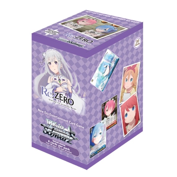 Pack 8 card game nhân phẩm Re:zero weiss schwarz hàng chính hãng