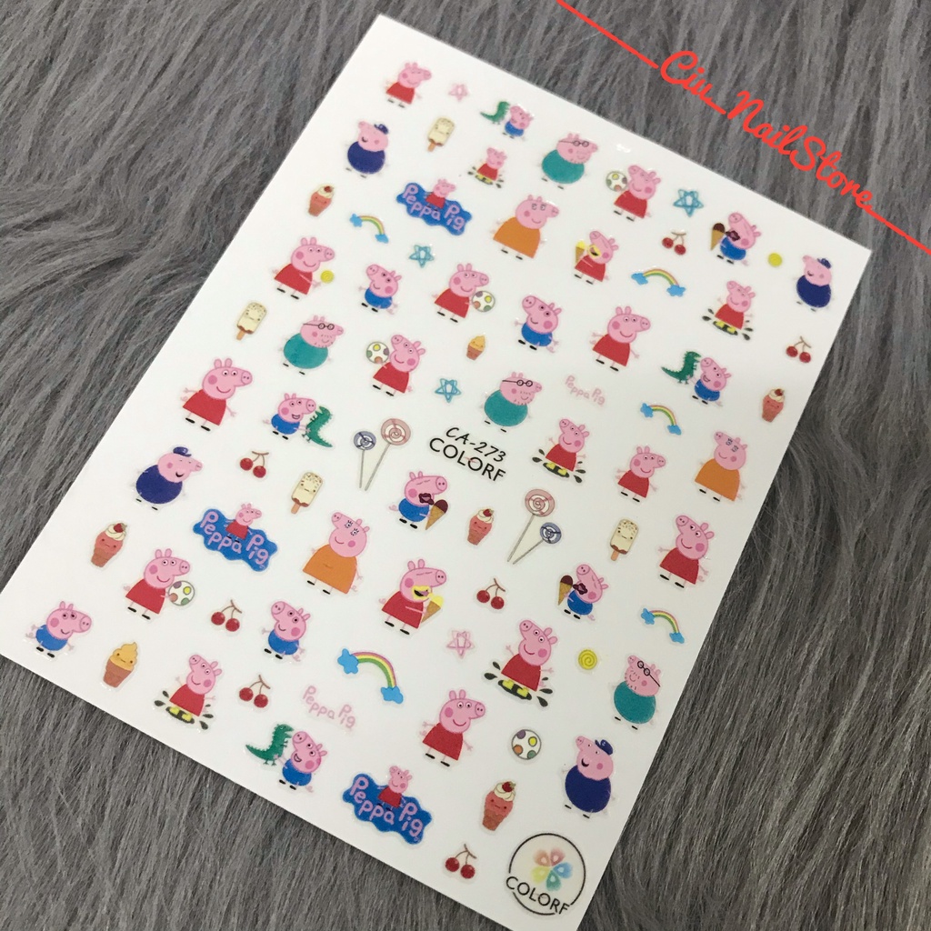 Sticker & Decal dán móng tay hoạt hình nail