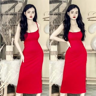 Đầm xuông cup đan dây