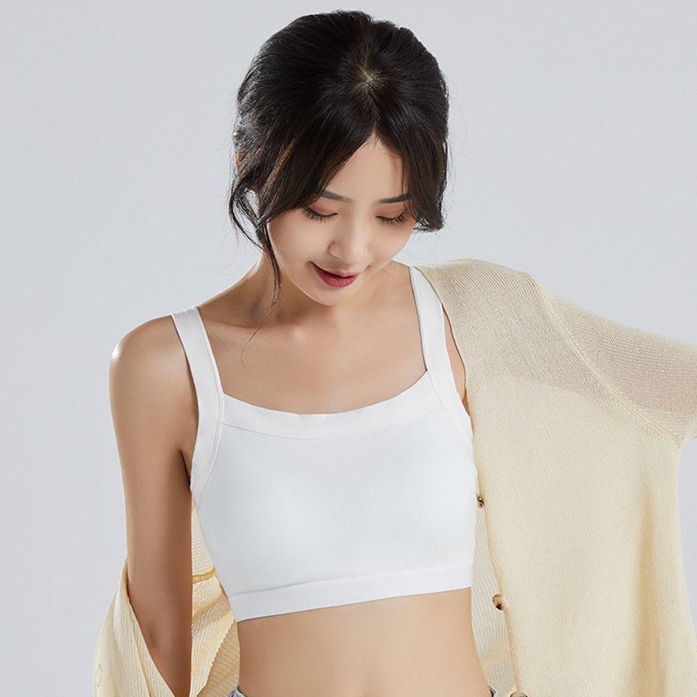 FALLFORBEAUTY Áo Lót Croptop Hở Lưng Có Mút Đệm Ngực Thoải Mái Thời Trang Cho Nữ