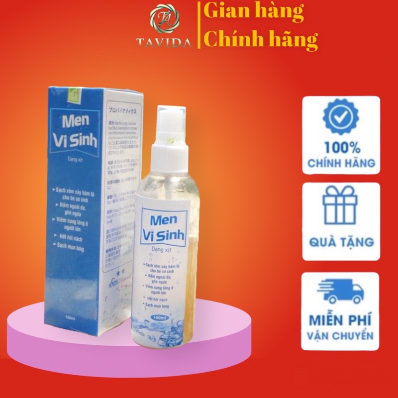 XỊT MEN VI SINH TAVIDA LÀM SẠCH VIÊM NANG LÔNG, MỤN LƯNG NGỰC, MẨN NGỨA ĐỊ ỨNG