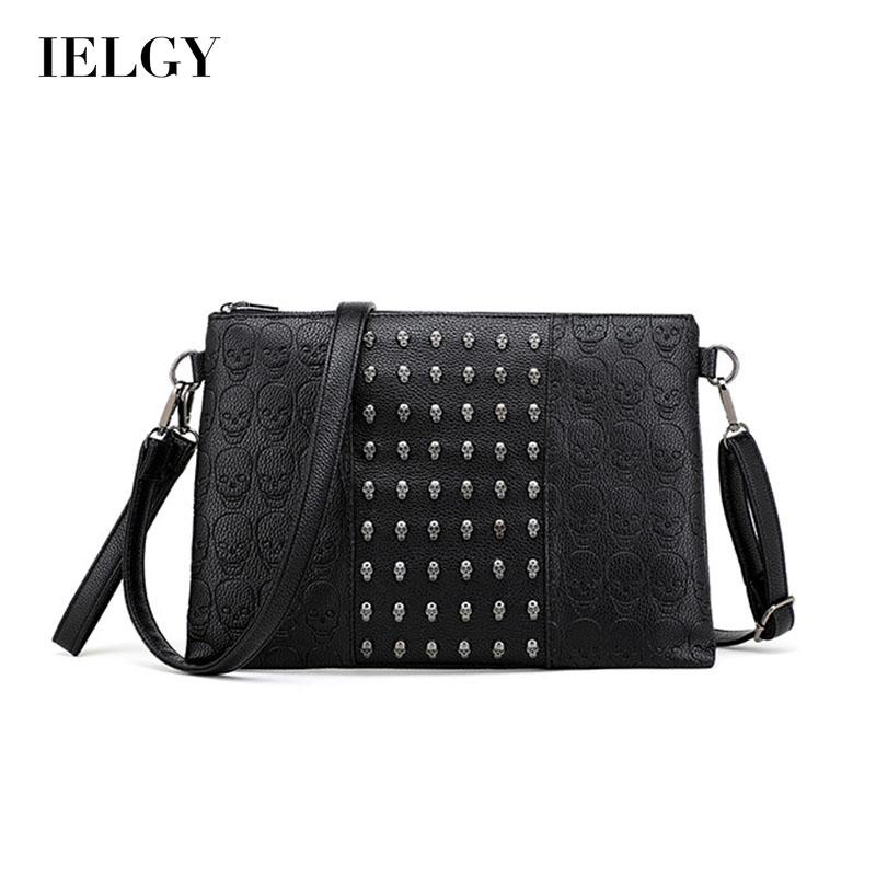 Túi Đeo Chéo Trang Trí Đinh Tán Hình Đầu Lâu Thời Trang Cho Nữ