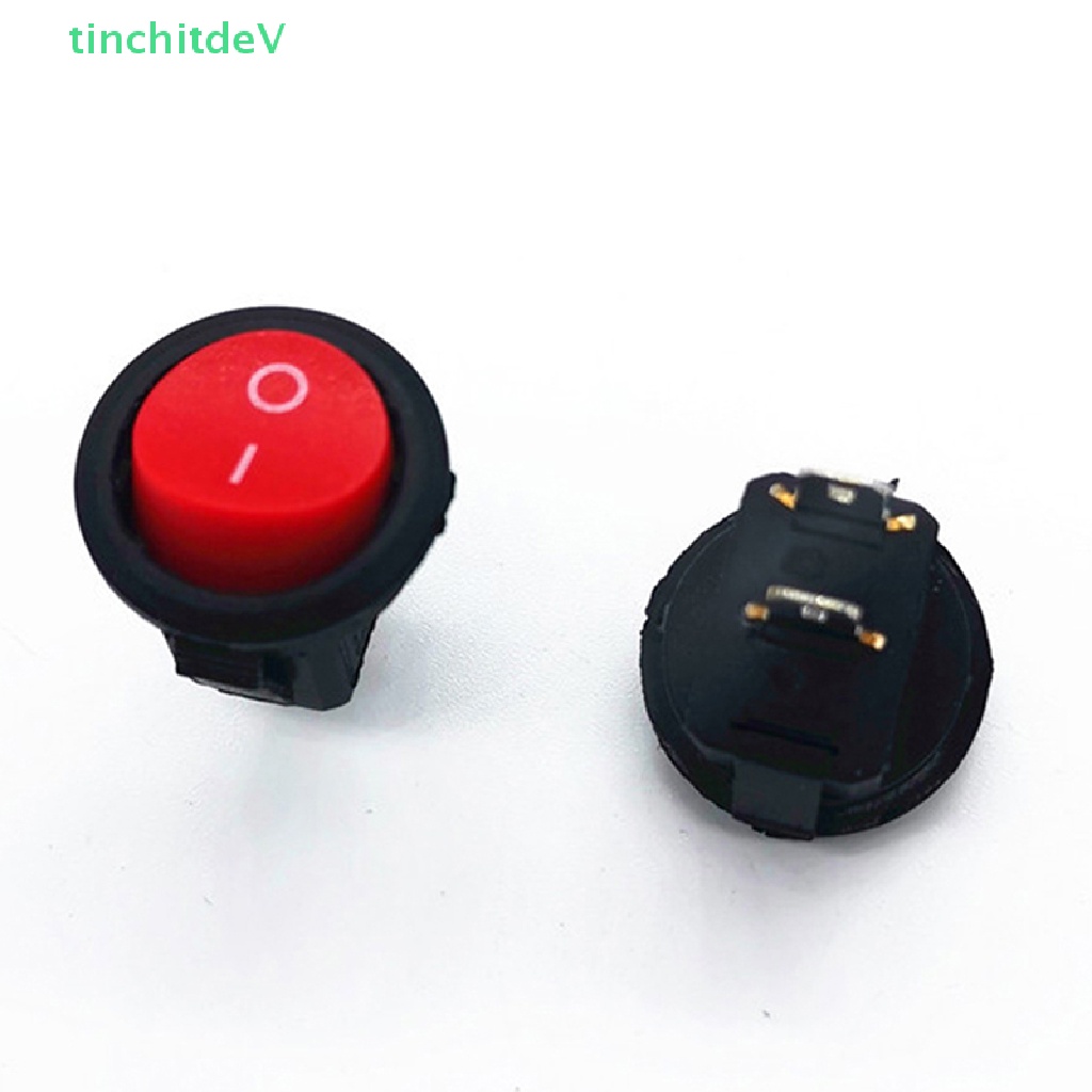 Set 10 Công Tắc Tròn Nhỏ Đường Kính KCD11 Màu Đen Trắng 2 Chấu ON-OFF