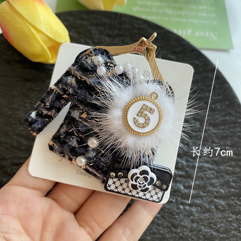 Ghim Cài Áo Hình Số 5 Đính Ngọc Trai Giả Thời Trang