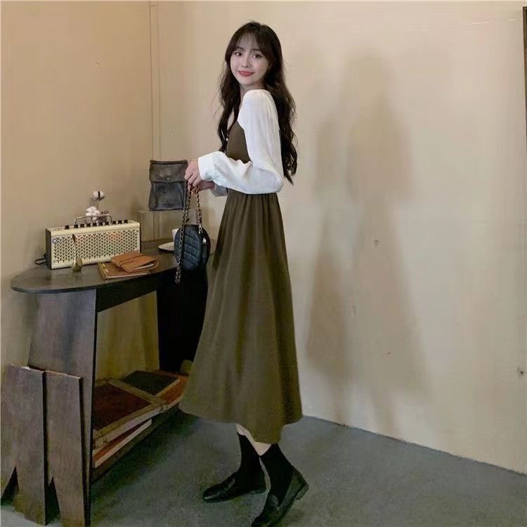 IELGY IELGY Đầm Dài Tay plus size Phong Cách Pháp Ngọt Ngào Cho Nữ