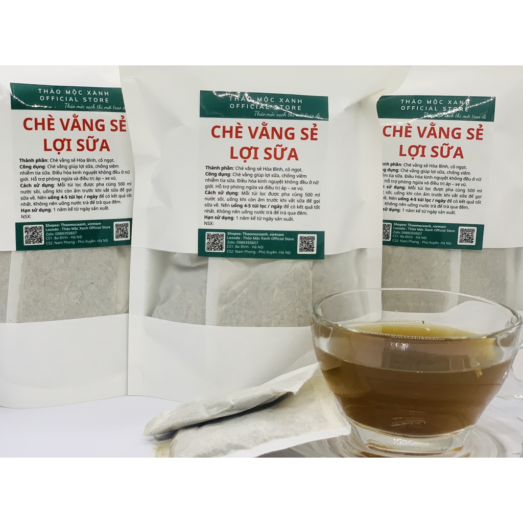 TRÀ VẰNG SẺ Lợi Sữa Cho Mẹ Sau Sinh, dễ dàng kích sữa Vừa Giảm Cân - túi lọc tiện lợi vị ngon dễ uống