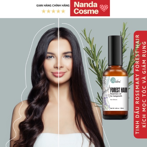 Dầu Dưỡng Rosemary Oil FOREST HAIR, Xịt Mọc Tóc Tinh Dầu Hương Thảo Serum Kích Mọc Tóc