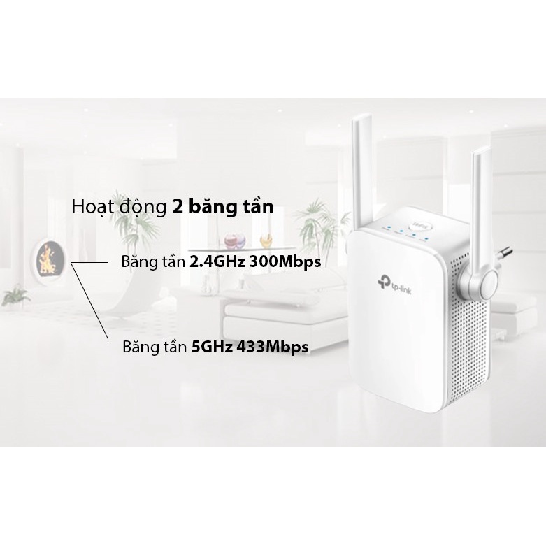 Bộ Mở Rộng Sóng Wifi TP-Link RE205 Băng Tần Kép, 2 RÂU, Xuyên tường Chuẩn AC 750Mbps- Hàng chính hãng | BigBuy360 - bigbuy360.vn