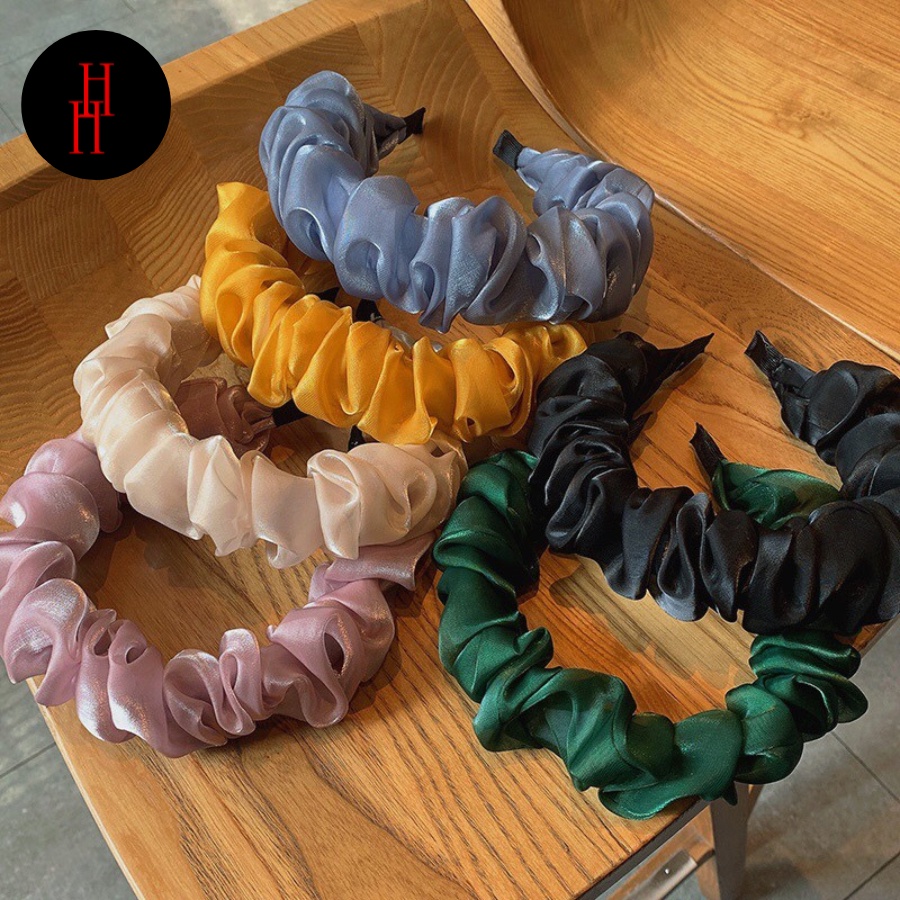 Băng đô cài tóc tiểu thư, bờm vải nhiều màu shop chọn ngẫu nhiên HTO31 Hỉn Hỉn Store