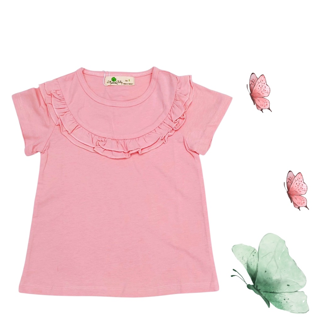 Áo thun cho bé gái, áo phông bé gái chất cotton mềm mát, size 1 - 10 tuổi - SUNKIDS