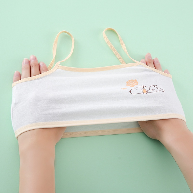 Áo Ngực Cotton Không Đường May Thoải Mái Họa Tiết Hoạt Hình Dễ Thương Cho Bé Gái