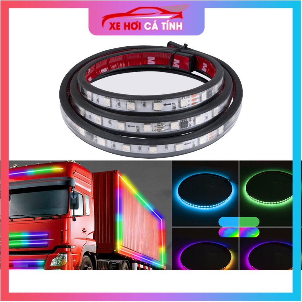 Đèn LED Cảnh Báo đi đường ban đêm an toàn RGB 24V Linh Hoạt Trang Trí Xe Hơi Xe Tải hàng cao cấp chống nước