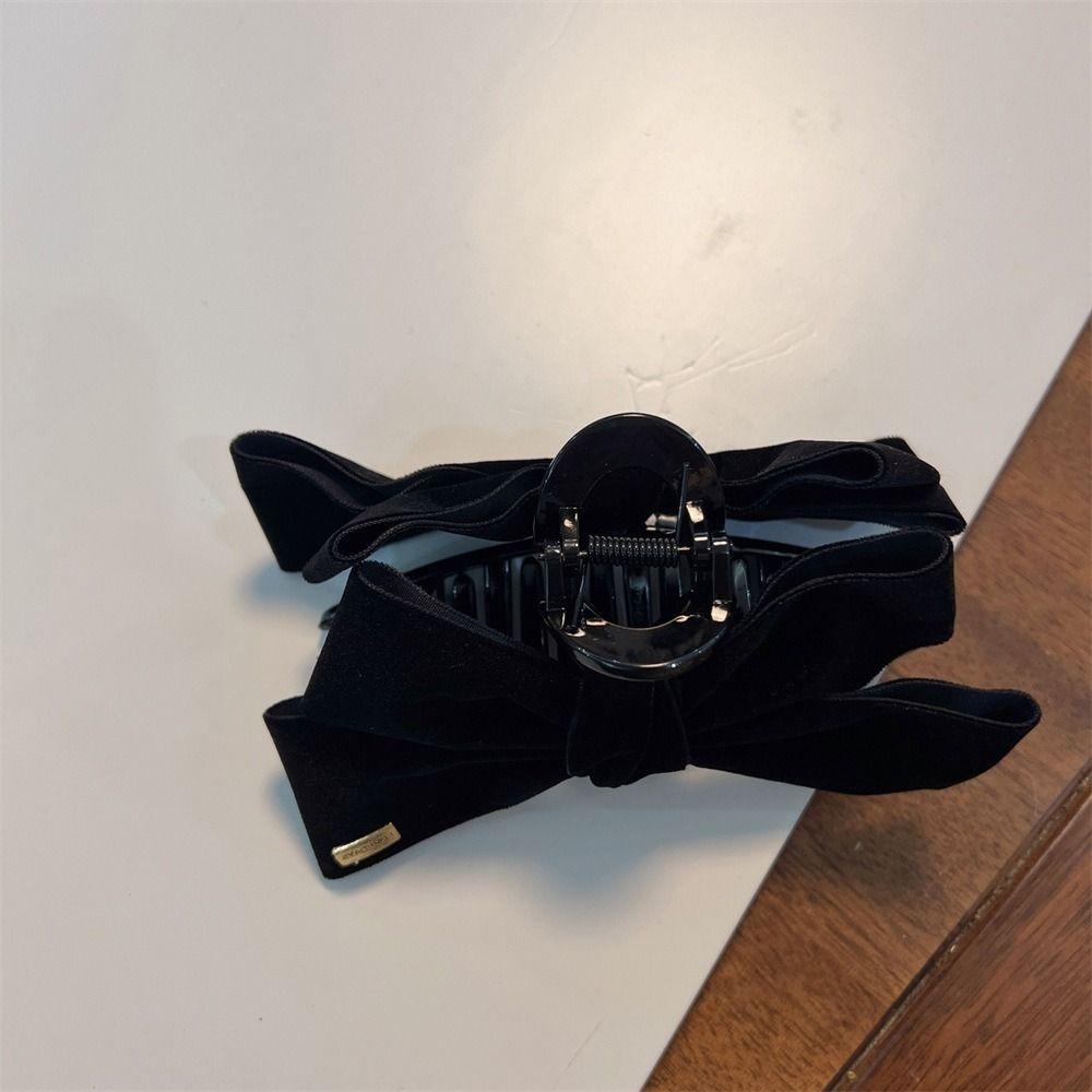 Kẹp Tóc Nơ Bằng Nhung Phong Cách Hàn Quốc Ngọt Ngào Cho Nữ