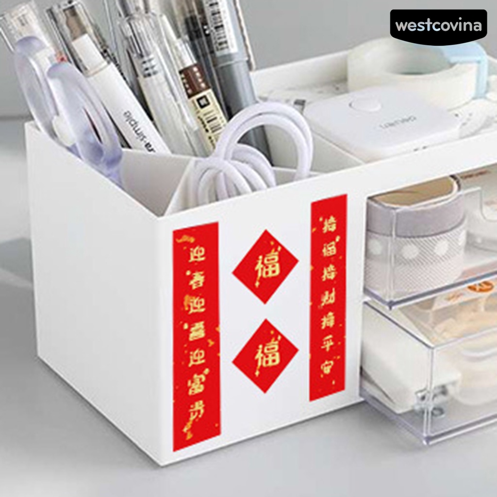 [Hot]☃Bộ 6 Miếng Dán Hình Nhân Vật Mini Chống Thấm Nước Trang Trí Năm Mới Điện Thoại