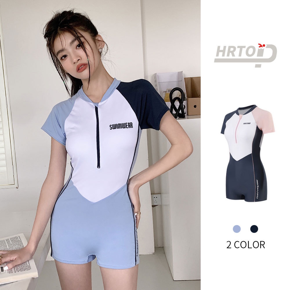 Đồ Bơi Một Mảnh Tay Ngắn Phong Cách Thể Thao Cho Phái Nữ