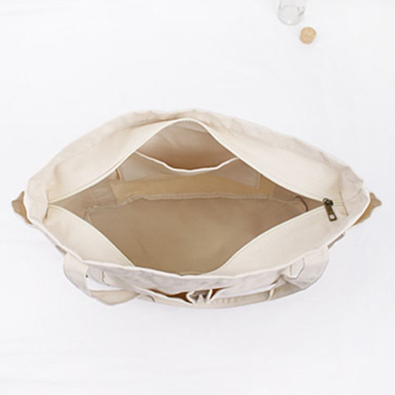 Túi Đeo Vai Bằng Vải canvas Màu Sắc Đơn Giản Sức Chứa Lớn Phong Cách Hàn Quốc Dành Cho Nữ