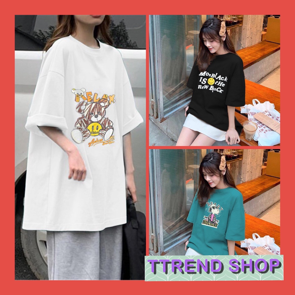 ÁO THUN OVERSIZE NỮ FORM RỘNG TAY LỠ KIỂU HÀN QUỐC TRẺ TRUNG CHẤT VẢI COTON CAO CẤP PHÙ HỢP MỌI LỨA TUỔI TEEN