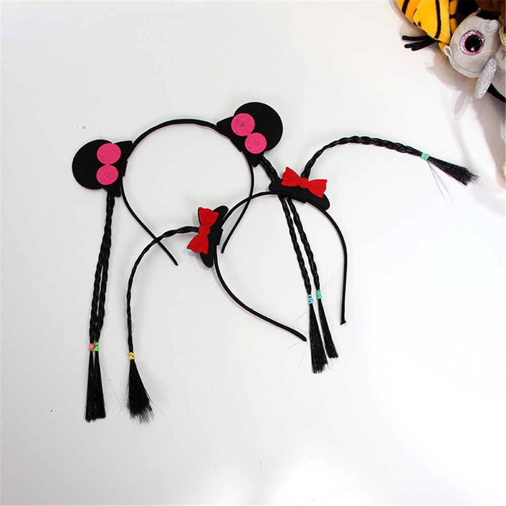 Băng Đô Cài Tóc Giả Thắt Bím Dễ Thương Cho Bé Gái