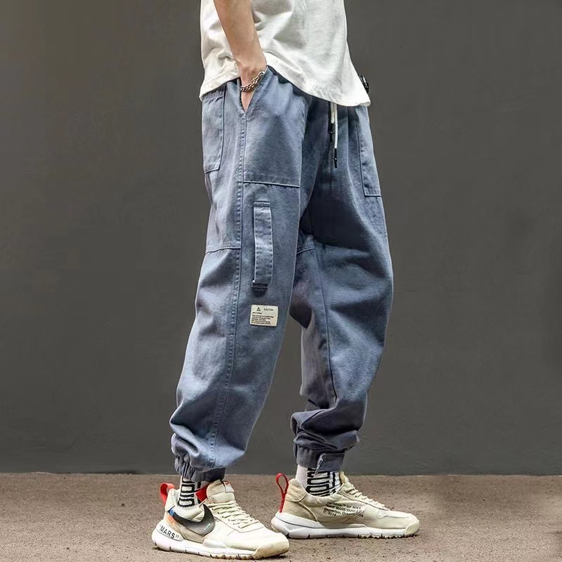 Quần Jogger Dài Ôm Dáng Phong Cách Vintage Nhật Bản Thời Trang Cho Nam