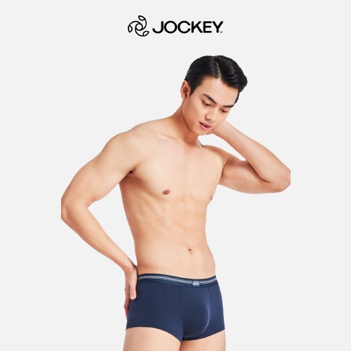 Quần Lót Nam Thun Cotton Jockey Dáng Trunk Co Giãn Thoải Mái Màu Xanh Đen - J1247_P1