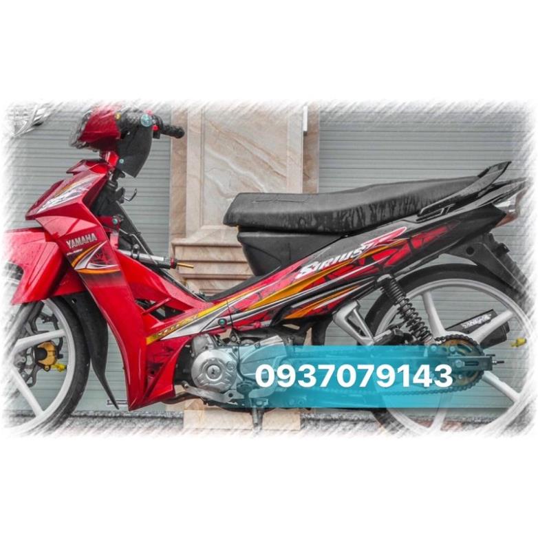 DECAL PVC 5 LỚP CHẤT LƯỢNG CAO Tem rời Sirius R đỏ đen