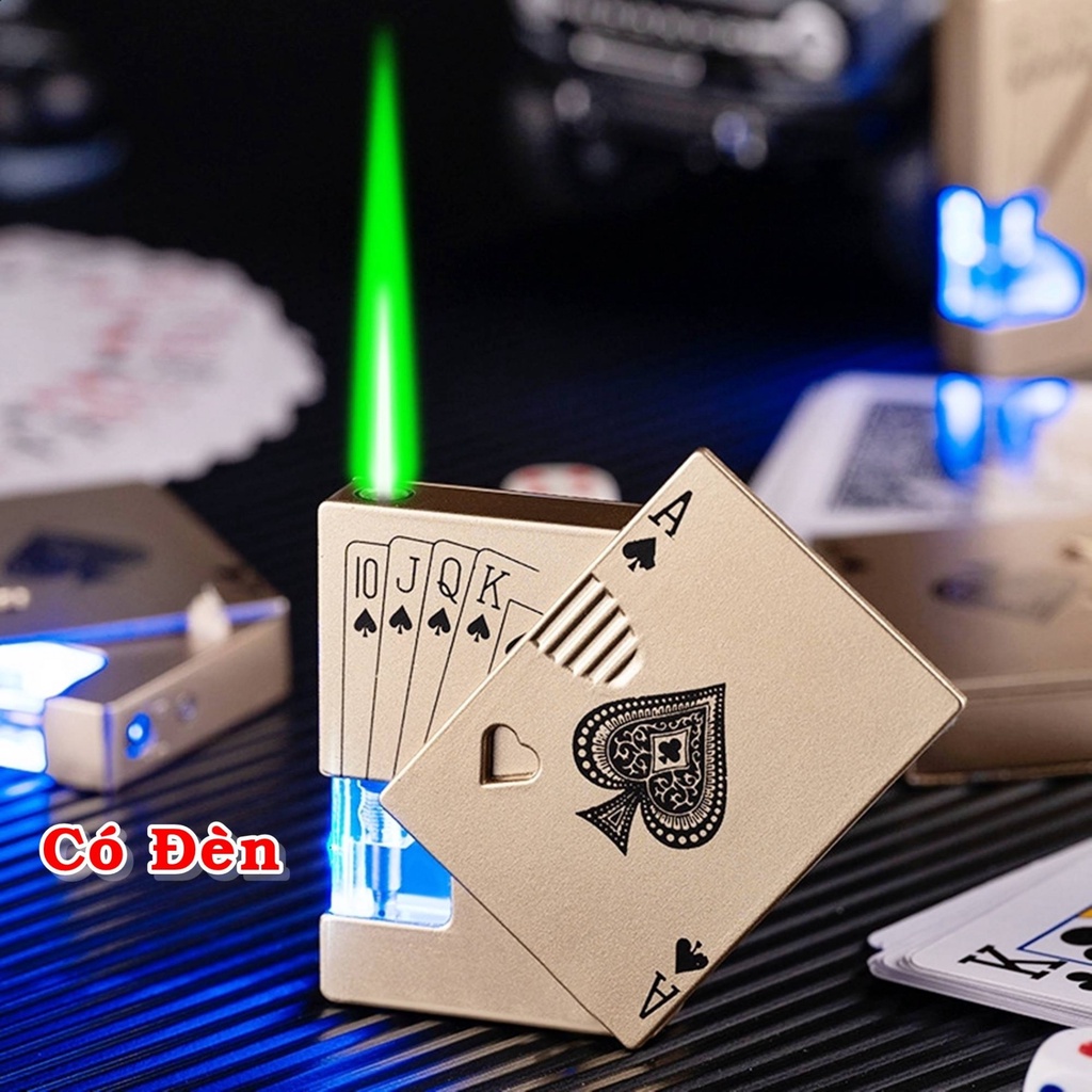 QUÀ TẶNG MENZ - Hột-𝙌𝙪𝙚̣𝙩-𝘽𝙖̣̂𝙩-𝙇𝙪̛̉𝙖 lộ thiên hình lá bài có đèn - FREESHIP