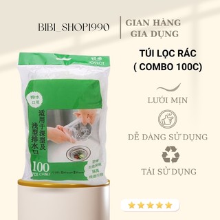 [Combo 100] Túi lọc rác bồn rửa chén bát - túi lọc rác chống tắc nghẽn