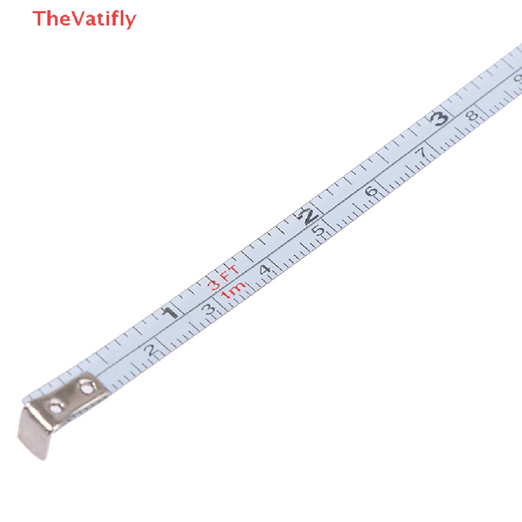 Thước Dây Bỏ Túi 1M / 3ft Bằng Thép Không Gỉ Có Móc Khóa Tiện Dụng