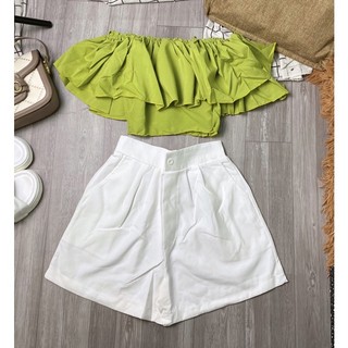 Shorrt đùi kaki mềm ảnh thật freesize sau bo chun 55kg đổ lại