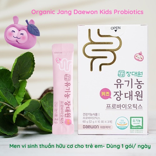 Men vi sinh hữu cơ  JANG DAEWON  hỗ trợ táo bón cho bé chỉ từ 1 gói- Hộp 30 gói nội địa Hàn