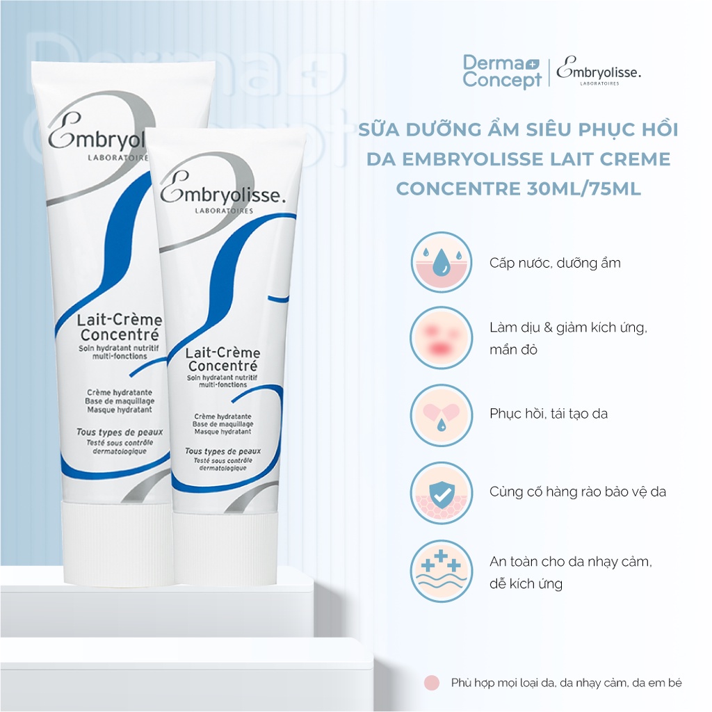 Sữa Dưỡng Siêu Phục Hồi Da EMBRYOLISSE Lait-Crème Concentré (75ml&30ml)